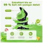 Extracteur de Jus Lent, Ouverture élargie 147mm et Moteur 400W, Nettoyage installer Rapide, Rendement en jus de 99 %, 1,8 L, Gris – Image 5