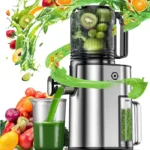Extracteur de Jus 1,8L - Pour Fruits et Legumes avec Goulotte 130 mm -Slow Juicer Sans BPA, 250W, Nettoyage Facile