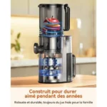 Extracteur de Jus 1,8L - Pour Fruits et Legumes avec Goulotte 130 mm -Slow Juicer Sans BPA, 250W, Nettoyage Facile – Image 5