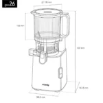 Extracteur de jus ouverture large - HKOENIG - GSX26 - 250 W - 1,8 L - Noir – Image 3