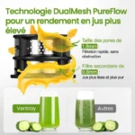Extracteur de jus - VENTRAY - Ventray Max 120 Cold Press - 250W - Goulotte 120mm - Noir – Image 3