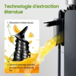 Extracteur de jus - VENTRAY - Ventray Max 120 Cold Press - 250W - Goulotte 120mm - Noir – Image 2