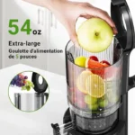 AOBOSI Extracteur de Jus 126mm Machine a Jus de Fruit Extracteur Entiers Pression à Froid Facile à Installer 200W Noir – Image 6