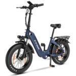 TTGO Vélo électrique TTGO F6 – Moteur 250 W, batterie 36 V 25 Ah, pneus 20 pouces, freins à disque hydrauliques – Bleu – Image 3