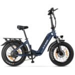 TTGO Vélo électrique TTGO F6 – Moteur 250 W, batterie 36 V 25 Ah, pneus 20 pouces, freins à disque hydrauliques – Bleu – Image 4