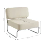 Fauteuil JACK tissu beige – Image 4