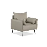 Fauteuil scandinave 1 place beige - Ivar