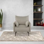 Fauteuil scandinave 1 place beige - Ivar – Image 3