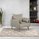 Fauteuil scandinave 1 place beige - Ivar – Image 4