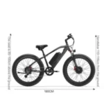 velo electrique adulte LANKELEISI MG740PLUS 50km/h Double Moteur 1000W Autonomie 120km 26 pouces VTT fat bike 48V20Ah Noir – Image 2