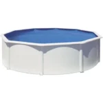 GRE - Kit Piscine hors sol acier ronde blanche Ø480 x 122 cm (Livrée avec filtre à sable et échelle)