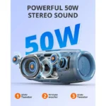 Haut-parleur Bluetooth Tronsmart Mirtune S100, basses puissantes, étanche IPX7, 20h autonomie – Image 2