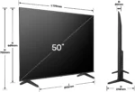 Hisense 50A6Q - TV LED 50" (126 cm) - 4K UHD 3840x2160 - HDR10+ - TV connecté - 3xHDMI 2.1 - WiFi – Image 2
