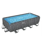 Kit Piscine hors sol tubulaire BESTWAY - APX 365 - 549 x 274 x 132 cm - Rectangulaire (Filtre à sable, 250g polysphère, échelle, bâche) – Image 3