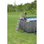 Kit Piscine hors sol tubulaire BESTWAY - APX 365 - 549 x 274 x 132 cm - Rectangulaire (Filtre à sable, 250g polysphère, échelle, bâche) – Image 5