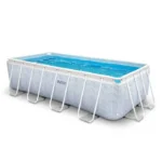 Kit Piscine hors sol tubulaire INTEX - Pris Frame - 400 x 200 x 100 cm - Rectangulaire (Pompe, cartouche et échelle)