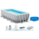 Kit piscine prism frame rect tubulaire (l)4,88 x (l)2,44 x (h)1,07m et pédiluve