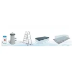 Kit piscine prism frame rect tubulaire (l)4,88 x (l)2,44 x (h)1,07m et pédiluve – Image 5