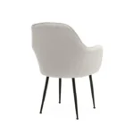 Lot de 2 fauteuils en bouclette et pieds en métal noir mat. Shella L 57 x P 59 x H 84.5 – Image 4