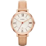 Montre - FOSSIL - Jacqueline ES3487 - Bracelet cuir camel - Couleur marron - Femme