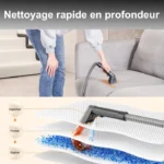 Nettoyeur Vapeur - Shampouineuse 1700W pour Canapés/Tapis - 15KPa - Réservoir 1600ml - Tuyau 1,8m et Cordon 5m – Image 6