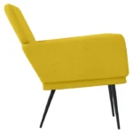 "NEUF 2026" CHIC Chaise simple, SWEETY, Fauteuil de salon, 1 PLACE, Jaune 62x79x79 cm Velours FF4681 – Image 2