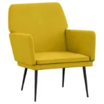 "NEUF 2026" CHIC Chaise simple, SWEETY, Fauteuil de salon, 1 PLACE, Jaune 62x79x79 cm Velours FF4681