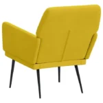 "NEUF 2026" CHIC Chaise simple, SWEETY, Fauteuil de salon, 1 PLACE, Jaune 62x79x79 cm Velours FF4681 – Image 3