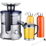 NOUVEAU Extracteur de jus centrifugeuse avec 3 vitesses, large goulotte d'alimentation de 7,6 , 2 gobelets portables