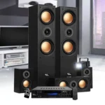 Pack Home-Cinéma - Evidence Acoustics EA950-PG - 5 enceintes 850W - Ampli 5.1 USB BT FM - 4 x75W, 3 x20W - Mini Strobe en Cadeau