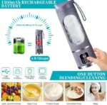 Presse-agrumes électrique portable - 12 lames avec affichage numérique, 3 modes, nettoyage facile, violet – Image 3