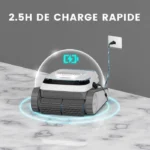 AIRROBO PC10 Robot de Piscine sans Fil,des Parois et de la Ligne d' Eau,120Min & 170m² d'Autonomie,Forte Puissance d’Aspiration – Image 5