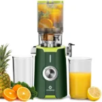 Sans Préparation Extracteur de Jus,Nettoyage installer Rapide,115mm Extracteur de Jus Lent,Rendement en jus de 99 %,1,2 L – Image 7