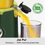 Sans Préparation Extracteur de Jus,Nettoyage installer Rapide,115mm Extracteur de Jus Lent,Rendement en jus de 99 %,1,2 L – Image 3