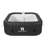 Spa gonflable 6 places - RELXTIME - Carré - 130 micro-jets - Température jusqu'à 40°C - Noir