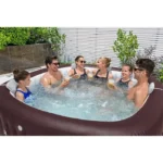 Spa gonflable BESTWAY - Lay-Z-Spa Maldives - Hydrojets - 201x201x80 cm - 5 à 7 places - Carré (couverture, cartouche, 5 appuie-tête) – Image 3
