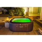 Spa gonflable BESTWAY - Lay-Z-Spa Maldives - Hydrojets - 201x201x80 cm - 5 à 7 places - Carré (couverture, cartouche, 5 appuie-tête) – Image 6