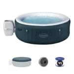 Spa gonflable BESTWAY - Lay-Z-Spa Miami - 140 airjets - 196 x 66 cm - 4 à 6 places - Rond + Balai aspirateur électrique Aquascan – Image 6