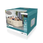 Spa gonflable BESTWAY - Lay-Z-Spa Rome - 180 airjets - 201 x 201 x 71 cm - 5 à 7 places - Carré (couverture, cartouche, diffuseur) – Image 9