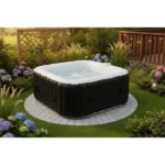 Spa gonflable SUNSPA - AC01 - 157 x 67 cm - 4 places - Carré (Livré avec filtre, cadenas, tapis de sol et couverture)
