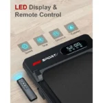 Tapis de Course et marche – BIGZZIA - 1-8km/h – Inclinaison 5% - Système d'amorti à 5 couches - Télécommande et écran LED - Noir – Image 3