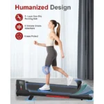 Tapis de Course et marche – BIGZZIA - 1-8km/h – Inclinaison 5% - Système d'amorti à 5 couches - Télécommande et écran LED - Noir – Image 5