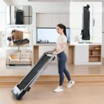 Tapis de Course Pliable et Inclinable à 7.7%,1400W,CITYSPORTS WP3,1-12km/h.Noir avec bleu.APP.Bluetooth – Image 5