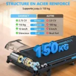 Tapis de Marche, Tapis de Course 4 en 1 Pliable - Vitesse 1-10km/h – Inclinaison 9% -Moteur 2.75HP Silencieux – Image 3