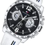 Tommy Hilfiger Mixte Multi-Cadrans Quartz Montre avec Bracelet en Silicone 1791475 – Image 2
