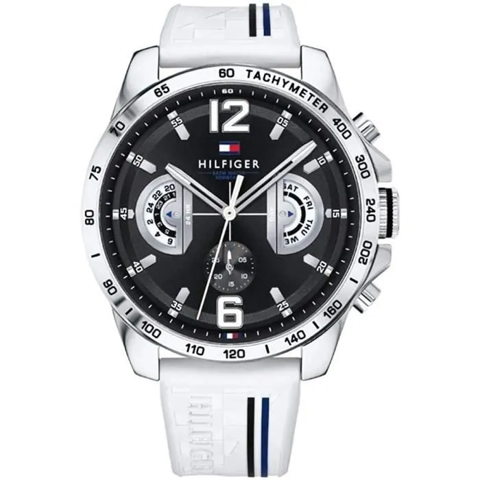 tommy-hilfiger-mixte-multi-cadrans-quartz-montre-a Tommy Hilfiger Mixte Multi-Cadrans Quartz Montre avec Bracelet en Silicone 1791475 – Image 1