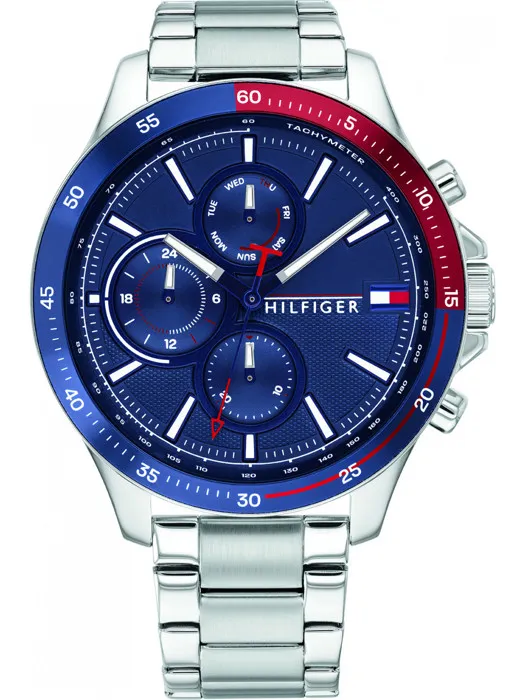 tommy-hilfiger-montre-multi-cadrans-pour-homme-a-m Montre Multi-Cadrans - Tommy Hilfiger - 1791718 - Acier inoxydable - Quartz - Étanchéité 5 Atm – Image 1