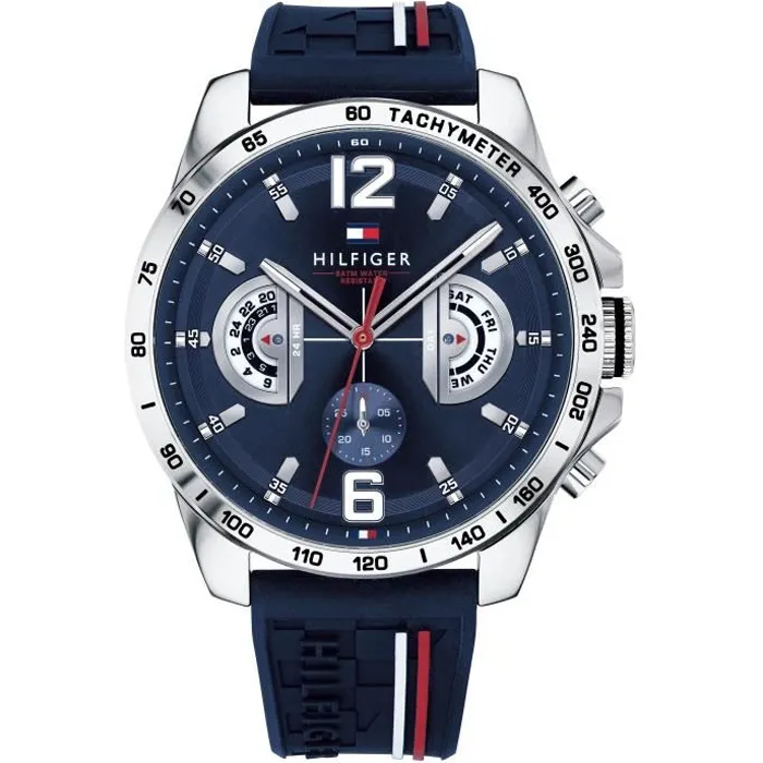 tommy-hilfiger-montre-multi-dial-pour-homme-a-move Montre - Tommy Hilfiger - 1791476 - Quartz - Caoutchouc Bleu - 46 mm – Image 1