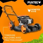 Fuxtec tondeuse à gazon thermique mulching autotractée 196cm3 largeur de coupe 51cm – Image 2